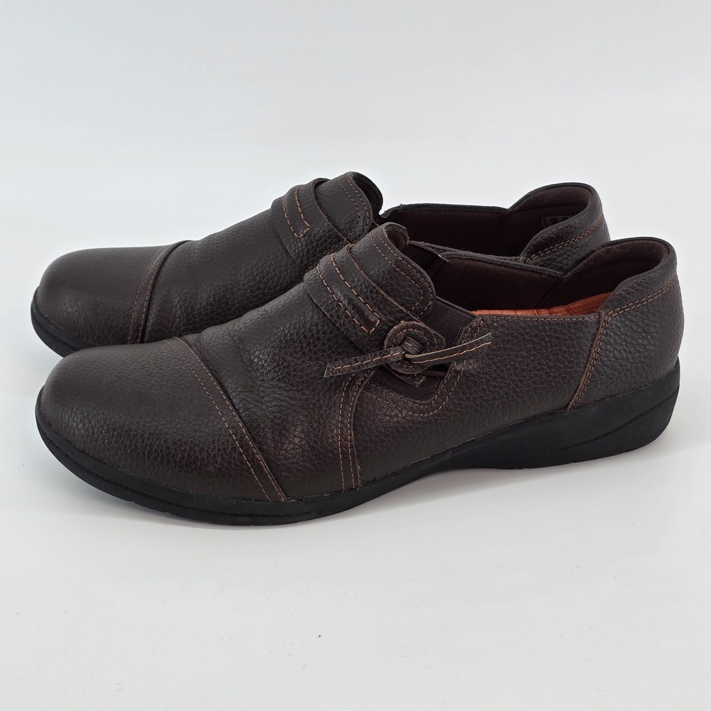 Clarks Cheyn Madi Slip-On Loafers Shoes Dark Brown‎ Women's 8 W